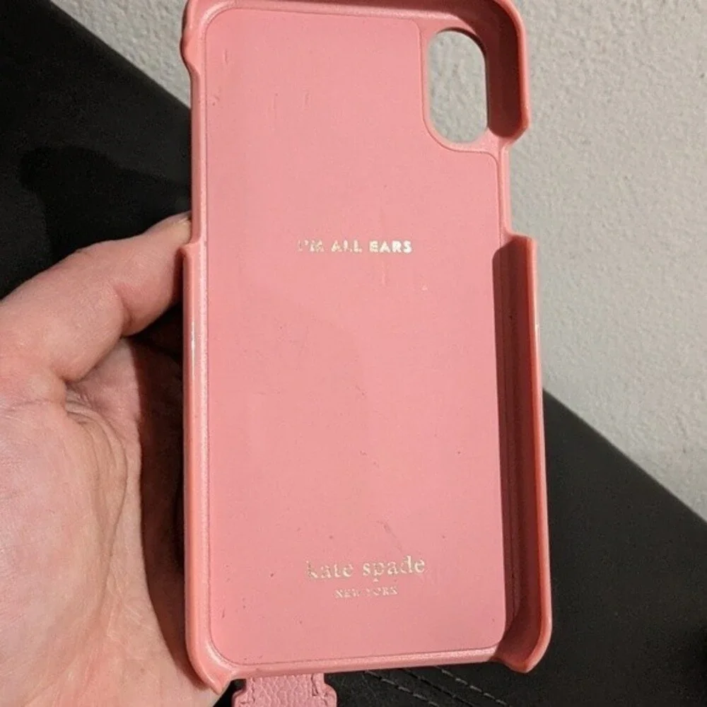 Kate Spade New York Grommet Hand Strap Stand iPhone Xs iPhone X Case Pink